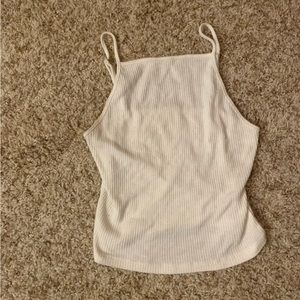 Garage basic white tank top